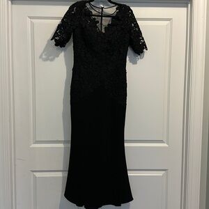Black Lace Teri Jon Dress Size 4 formal long